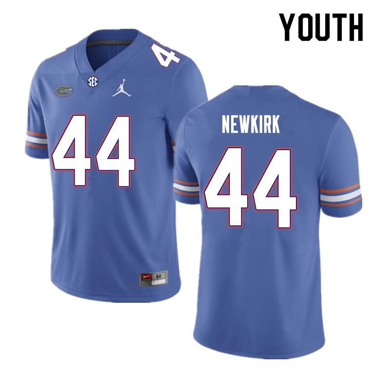 NCAA Florida Gators Daquan Newkirk Youth #44 Nike Royal Stitched Authentic College Football Jersey CGV5364MJ